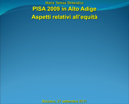 Alcuni risultati di PISA in Italia