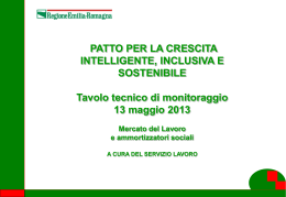 Tavolo Tecnico - Formazione e lavoro - Regione Emilia