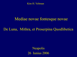 Mediae novae fontesque novae