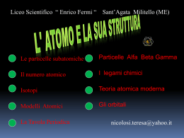Numero atomico - teresa nicolosi