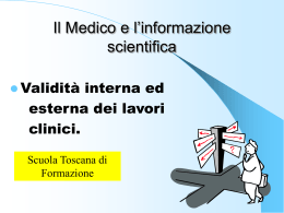 Il Medico e l`informazione scientifica Dott. Piero