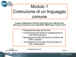 Lista dei termini da compilare ()