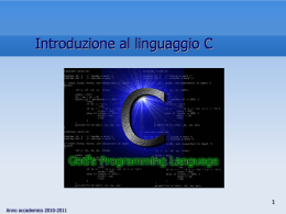 Introduzione alla programmazione in C
