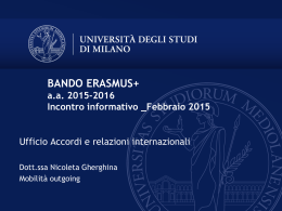 Slide incontri informativi Programma Erasmus+ 15-16
