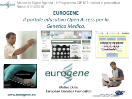 eurogene - Dipartimento Funzione Pubblica