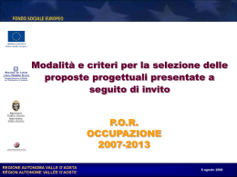PROGRAMMA OPERATIVO REGIONALE (POR 2007