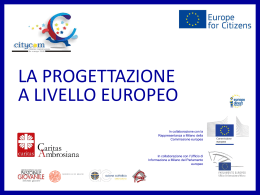 La progettazione a livello europeo
