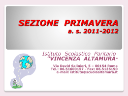 SEZIONE PRIMAVERA a.s. 2011-2012