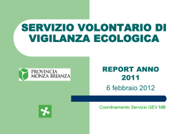 SERVIZIO VOLONTARIO DI VIGILANZA ECOLOGICA
