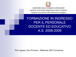 Formazione in ingresso per il personale Docente ed Educativo A.S.