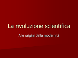 La rivoluzione scientifica
