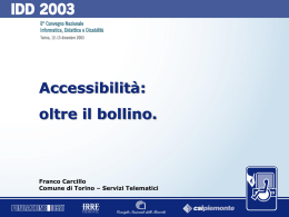 Accessibilità - Sistema Piemonte