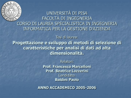 presentazione - Università di Pisa