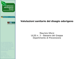 Valutazioni sanitarie del disagio odorigeno