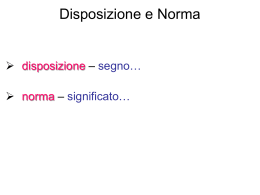 Disposizione e Norma - Homepage di Roberto Bin