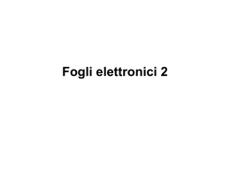 Fogli elettronici 2