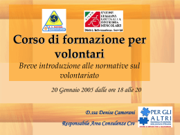 D.ssa Denise Camorani - Associazione Per gli altri