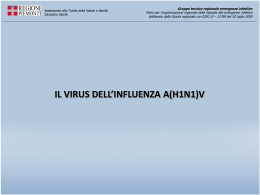 Il virus dell`influenza A(H1N1)