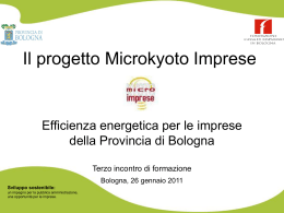 Presentazione del progetto Microkyoto Imprese