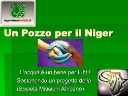 Un Pozzo per il Niger - Società Missioni Africane