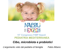 Albano Fabio – Cibo, microbiota e probiotici