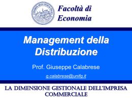 Management della Distribuzione - Università degli Studi di Foggia