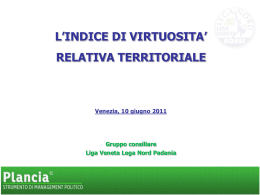 Indice virtuosità territoriale - Slide