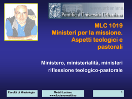 Ministeri per la missione. Aspetti teologici e pastorali