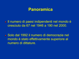Transizioni democratiche - Dipartimento di Scienze sociali e politiche