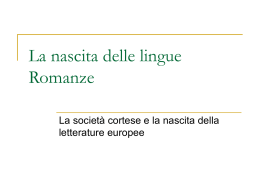 Nascita Lingue Romanze