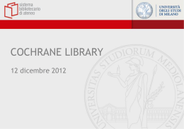Cochrane Library (versione in ppt)