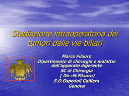 Stadiazione intraoperatoria dei tumori delle vie biliari