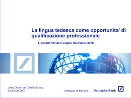 La lingua tedesca come opportunita` di qualificazione professionale