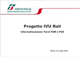 Informatizzazione Turni PdM e PdS