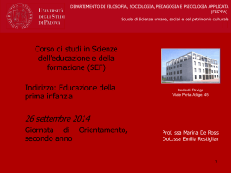 orientamento al tirocinio 25.09.14
