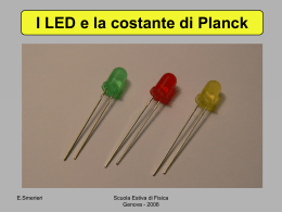 LED e costante di Planck