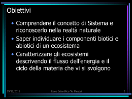 Gli ecosistemi - Liceo Scientifico A. Meucci