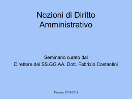 Nozioni di Diritto Amministrativo