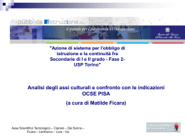 Analisi degli assi culturali e confronto con le indicazioni OCSE PISA