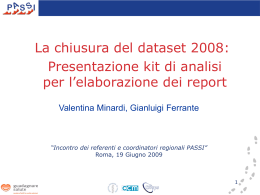 presentazione kit di analisi per l`elaborazione dei report