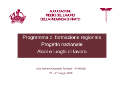 Seminario Torregalli 2006 - Alcol e lavoro