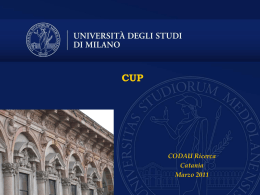 CUP - Universit&agrave; degli Studi di Verona