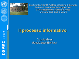 Il processo decisionale condiviso - Università degli Studi di Verona