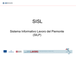 SISL - Sistema Informativo Lavoro del Piemonte
