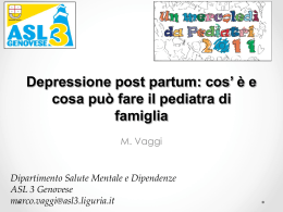 Depressione post partum: cos` è e cosa può fare il pediatra di famiglia