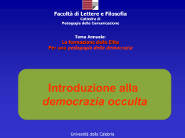 La democrazia occulta - Scienze dell`Educazione