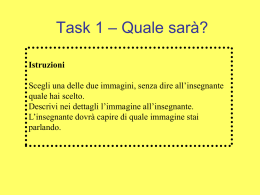 Task 1 - insegnare con i task