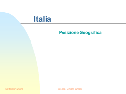 Italia Posizione geografica