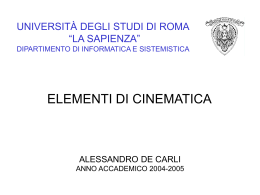 Lezione 8 - Dipartimento di Informatica e Sistemistica