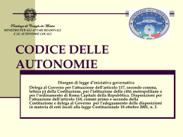 da MinInt - Presentazione Codice Autonomie - UPI Emilia